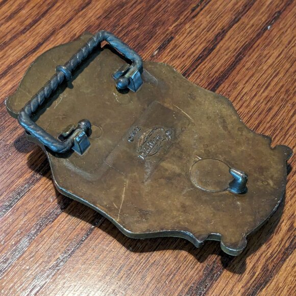 Flying Duck Belt Buckle - 1978 Vintage Paintree Brass, 3.75"X2.5" Western Rare - Picture 2 of 3